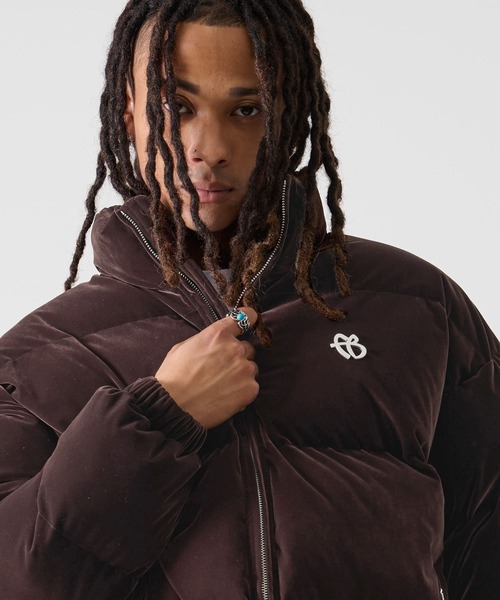 FUBU( フブ)の「FUBU フブ FBロゴ 長袖 ベロア 中綿 ジャケット ジャンパー(ダウンジャケット/コート・メンズ・ブラック/ブラウン・M/L/XL/XXL)」の12枚目の写真