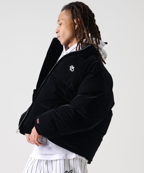 FUBU( フブ)の「FUBU フブ FBロゴ 長袖 ベロア 中綿 ジャケット ジャンパー(ダウンジャケット/コート・メンズ・ブラック/ブラウン・M/L/XL/XXL)」の5枚目の写真