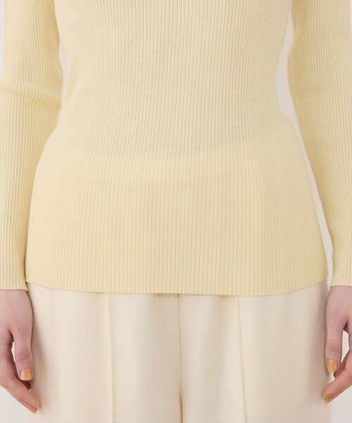 プルミエールウールリブ ボトルネックプルオーバー（ニット/セーター