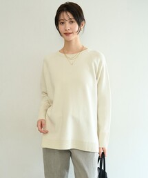 コットンカシミヤニット クルーネック