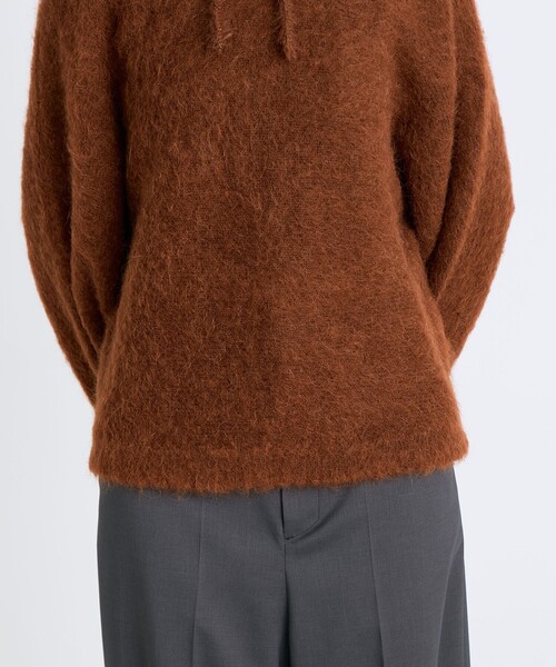 EDITION（エディション）の「アルパカシャギー フーディートップス（ニット/セーター・レディース・ブラウン系その他/ブラック・FREE）」の5枚目の写真