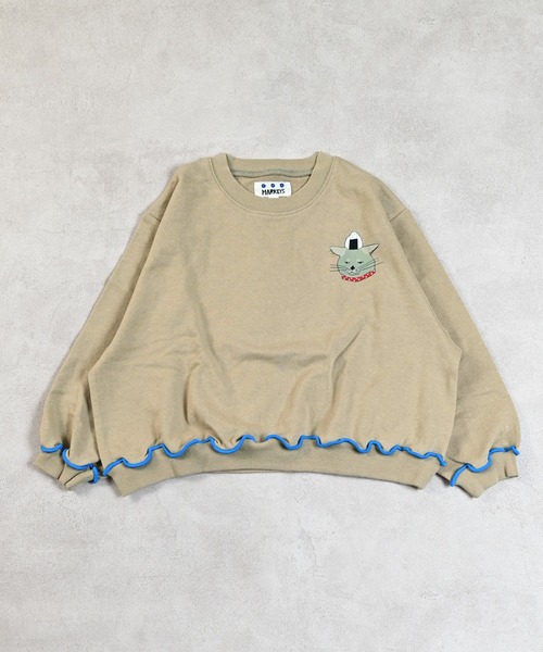 MARKEY'S（マーキーズ）の「マエウシロプリントトレーナー（スウェット・キッズ・オレンジ/サンドベージュ/オフホワイト/ライトブルー・80/90/95/100/110/120/130/140/150）」の13枚目の写真