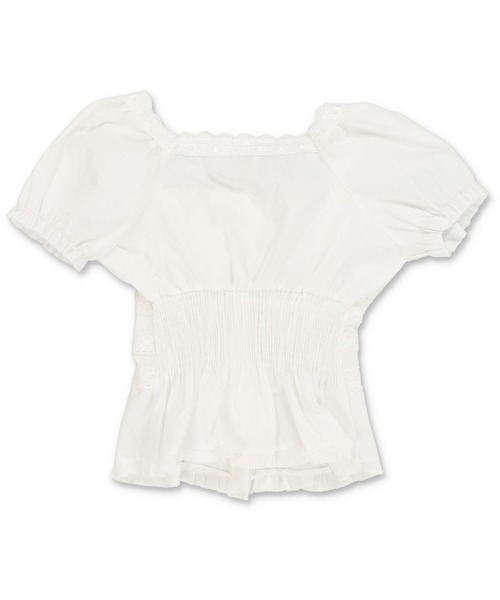 SPINNS（スピンズ）の「スクエアネック半袖ブラウス/リボン（シャツ/ブラウス・レディース・オフホワイト・ONESIZE）」の19枚目の写真