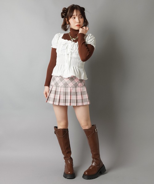 SPINNS（スピンズ）の「スクエアネック半袖ブラウス/リボン（シャツ/ブラウス・レディース・オフホワイト・ONESIZE）」の6枚目の写真