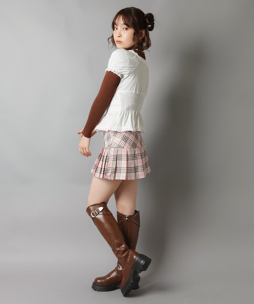 SPINNS（スピンズ）の「スクエアネック半袖ブラウス/リボン（シャツ/ブラウス・レディース・オフホワイト・ONESIZE）」の7枚目の写真