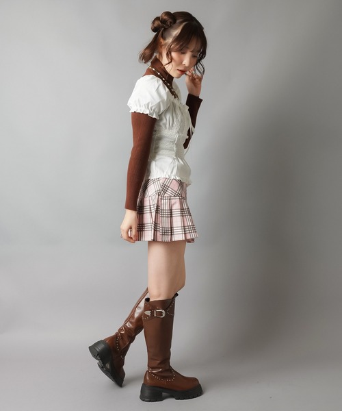 SPINNS（スピンズ）の「スクエアネック半袖ブラウス/リボン（シャツ/ブラウス・レディース・オフホワイト・ONESIZE）」の9枚目の写真