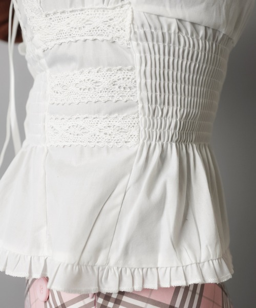 SPINNS（スピンズ）の「スクエアネック半袖ブラウス/リボン（シャツ/ブラウス・レディース・オフホワイト・ONESIZE）」の16枚目の写真