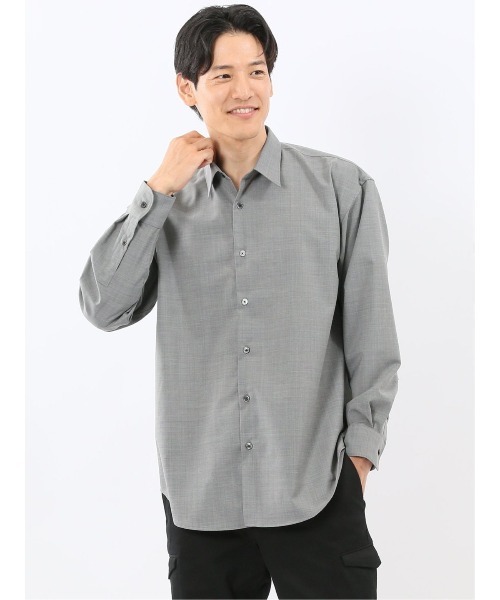 m．f．エディトリアル（m．f．editorial）/【ウール混ストレッチ】m．f．エディトリアル レギュラーカラー長袖シャツ セール】【ウール混ストレッチ】m.f.エディトリアル メンズ レギュラー