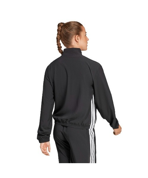 adidas(アディダス)の「アディダス adidas トレイン エッセンシャルズ スリーストライプス ウーブン ウォームアップジャケット(ジャージ・レディース・ベージュ/ブラック・S/M/L)」の7枚目の写真