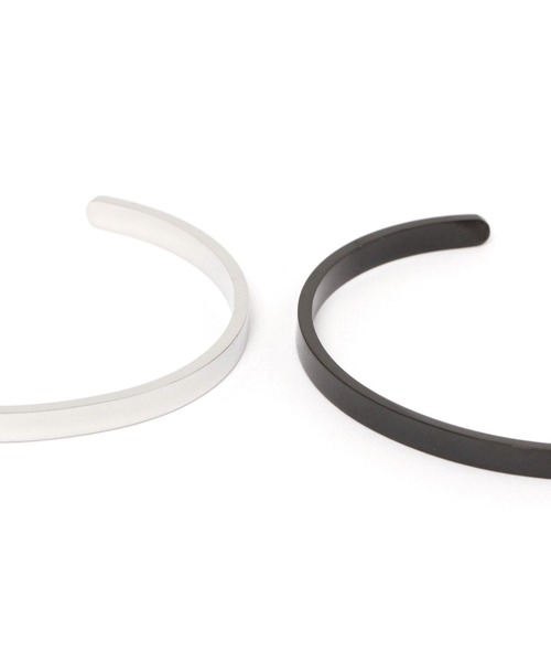 LAKOLE(ラコレ)の「ステンレスストレートバングル / 599599(バングル/リストバンド・レディース・その他1/ブラック・FREE)」の4枚目の写真