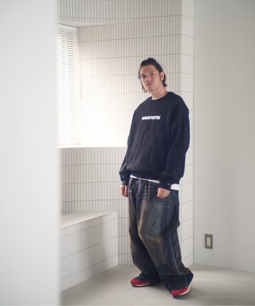 ADAM PATEK(アダムパテック)の「ADAMPATEK/logo crewneck/ベーシックロゴクルーネックスウェット(AP2524025)(スウェット・レディース・杢グレー/ブラック/ブラック系・1/2)」の13枚目の写真