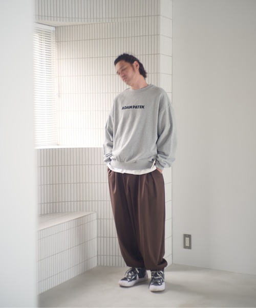 ADAM PATEK(アダムパテック)の「ADAMPATEK/logo crewneck/ベーシックロゴクルーネックスウェット(AP2524025)(スウェット・レディース・杢グレー/ブラック/ブラック系・1/2)」の18枚目の写真