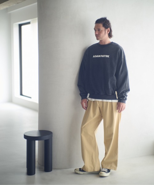 ADAM PATEK(アダムパテック)の「ADAMPATEK/logo crewneck/ベーシックロゴクルーネックスウェット(AP2524025)(スウェット・レディース・杢グレー/ブラック/ブラック系・1/2)」の17枚目の写真