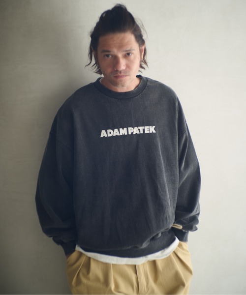 ADAM PATEK(アダムパテック)の「ADAMPATEK/logo crewneck/ベーシックロゴクルーネックスウェット(AP2524025)(スウェット・レディース・杢グレー/ブラック/ブラック系・1/2)」の5枚目の写真