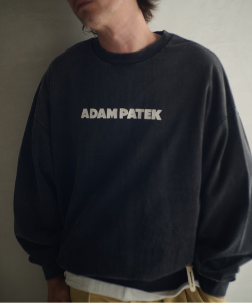 ADAM PATEK(アダムパテック)の「ADAMPATEK/logo crewneck/ベーシックロゴクルーネックスウェット(AP2524025)(スウェット・レディース・杢グレー/ブラック/ブラック系・1/2)」の4枚目の写真