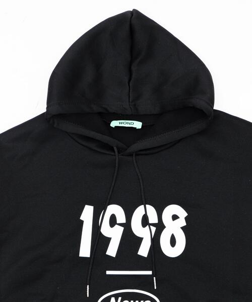 WOND（ウォンド）の「WOND/1998ロゴプリントパーカー（スウェット・レディース・ブラック・FREE）」の6枚目の写真