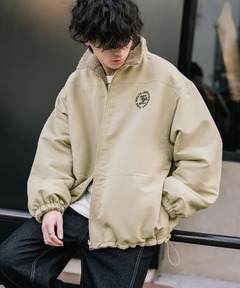 未使用 7.1万 PGG フード付きナイロンジャケット ベージュ 5 L XL PENNEYS/ペニーズ 別注 THE FOX & BE A TIGER ロゴ刻印パッチ ハーフ