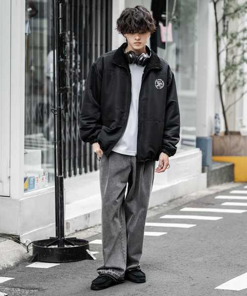 2Wayリバーシブル 両A面オーバーサイズワンポイントサークルロゴ