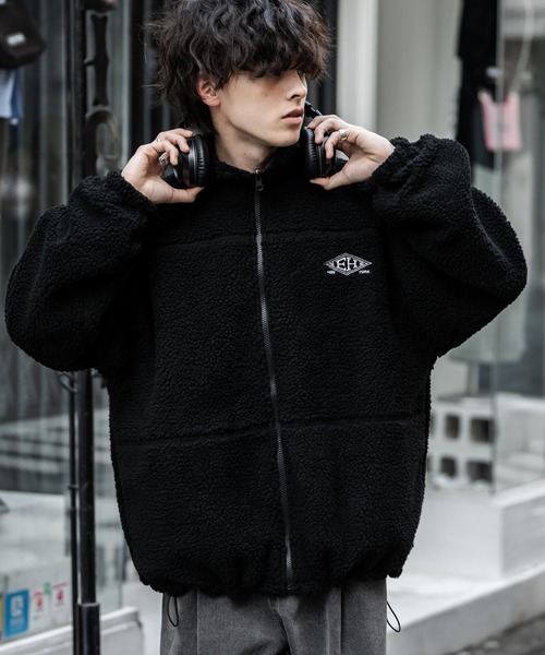 echeveria ブルゾン 新色追加 2Wayリバーシブル 両A面オーバーサイズワンポイントサークル