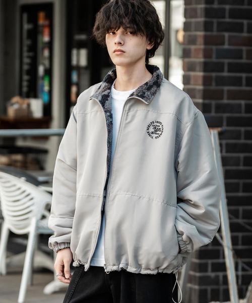 2Wayリバーシブル 両A面オーバーサイズワンポイントサークルロゴ