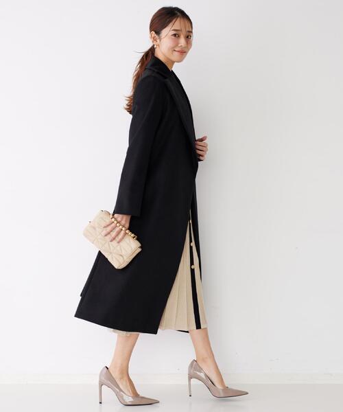 COUP DE CHANCE（クードシャンス）の「【カシミヤ100％／日本製】ロングガウンコート（チェスターコート・レディース・ブラック/ベージュ系その他2・38）」の16枚目の写真