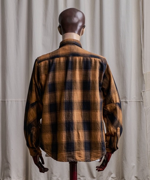 Coffee & Cigarettes(コーヒーアンドシガレッツ)の「10B9 Heavy Flannel One Wash Work Shirt(シャツ/ブラウス・メンズ・グレー系/ブラウン系/ブラック系・XL/M/L)」の7枚目の写真