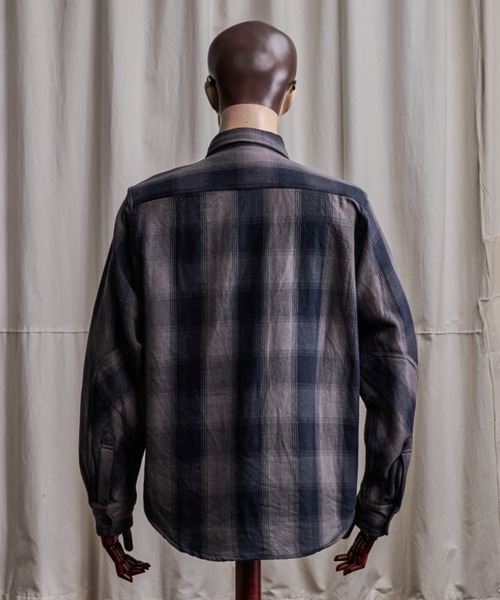 Coffee & Cigarettes(コーヒーアンドシガレッツ)の「10B9 Heavy Flannel One Wash Work Shirt(シャツ/ブラウス・メンズ・グレー系/ブラウン系/ブラック系・XL/M/L)」の9枚目の写真