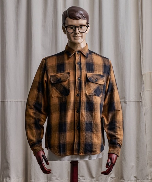 Coffee & Cigarettes(コーヒーアンドシガレッツ)の「10B9 Heavy Flannel One Wash Work Shirt(シャツ/ブラウス・メンズ・グレー系/ブラウン系/ブラック系・XL/M/L)」の14枚目の写真