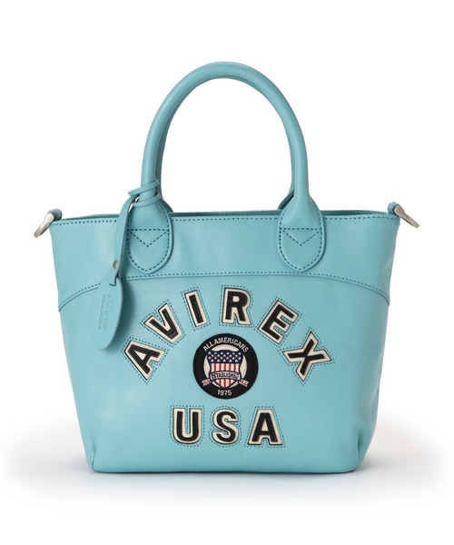 VARSITY LEATHER MINI TOTE BAG/バーシティー レザー ミニ トート