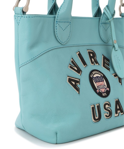 VARSITY LEATHER MINI TOTE BAG/バーシティー レザー ミニ トート