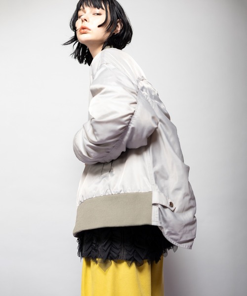 OSMOSIS（オズモーシス）の「ギャザージップブルゾン（ブルゾン・レディース・グレー/カーキ/ブラック・ONE SIZE）」の19枚目の写真