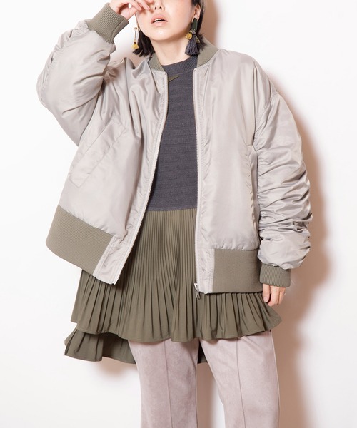 OSMOSIS（オズモーシス）の「ギャザージップブルゾン（ブルゾン・レディース・グレー/カーキ/ブラック・ONE SIZE）」の20枚目の写真