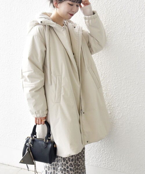 SHIPS any:〈多機能〉中綿 2WAY フーディー テントライン コート