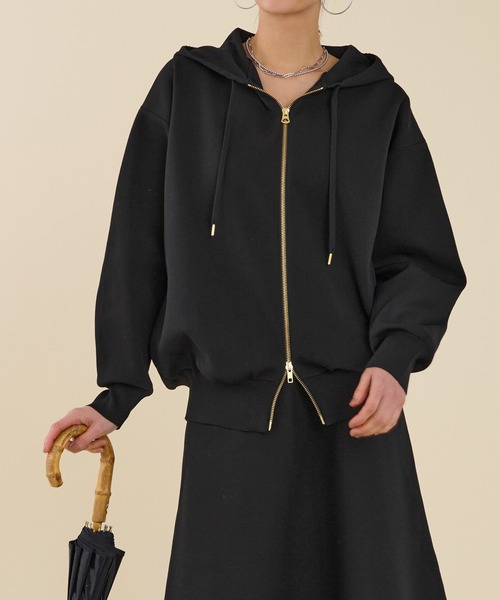 marmors（マルモア）の「【marmors】water repellent knit parka〈セットアップ対応〉（パーカー・レディース・ダークグレー/ブラウン/ブラック・36）」の9枚目の写真