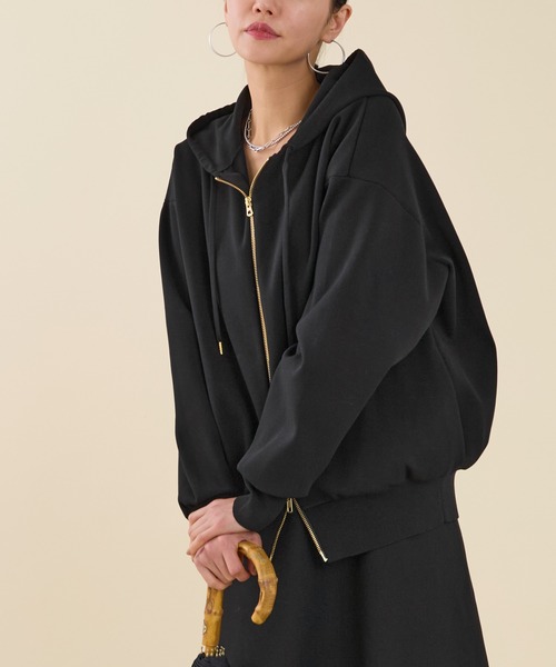 marmors（マルモア）の「【marmors】water repellent knit parka〈セットアップ対応〉（パーカー・レディース・ダークグレー/ブラウン/ブラック・36）」の11枚目の写真