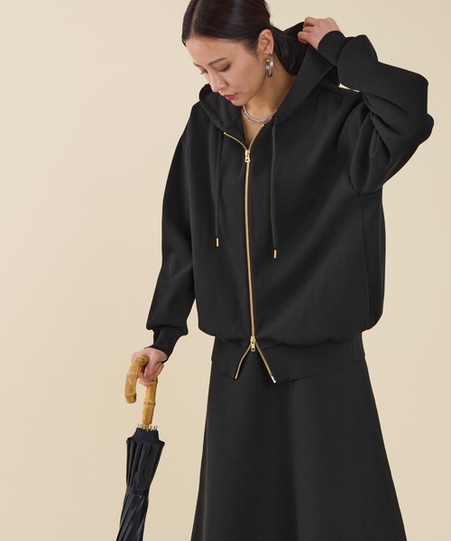 marmors（マルモア）の「【marmors】water repellent knit parka〈セットアップ対応〉（パーカー・レディース・ダークグレー/ブラウン/ブラック・36）」の12枚目の写真