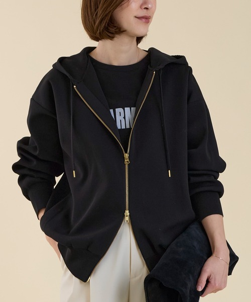 marmors（マルモア）の「【marmors】water repellent knit parka〈セットアップ対応〉（パーカー・レディース・ダークグレー/ブラウン/ブラック・36）」の14枚目の写真