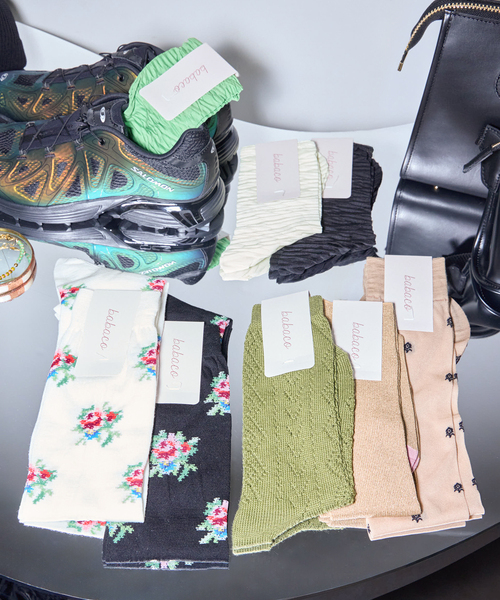babaco（ババコ）の「Babaco EYELET SOCKS BA02-BT15：靴下（ソックス/靴下・レディース・カーキ・SMALL）」の4枚目の写真