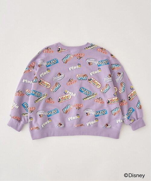 b・ROOM（ビールーム）の「【Disney】【毛玉バイバイ裏毛】ミッキー＆フレンズ/総柄スウェット（スウェット・キッズ・トップグレー/ラベンダー/オートミール・150cm/120cm/130cm/140cm/100cm/110cm）」の7枚目の写真