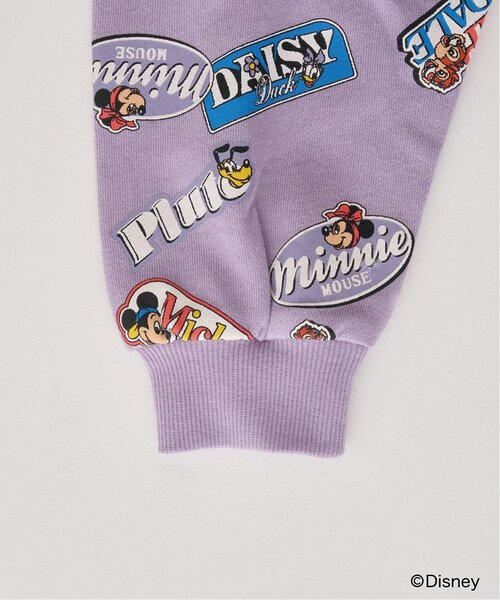 b・ROOM（ビールーム）の「【Disney】【毛玉バイバイ裏毛】ミッキー＆フレンズ/総柄スウェット（スウェット・キッズ・トップグレー/ラベンダー/オートミール・150cm/120cm/130cm/140cm/100cm/110cm）」の9枚目の写真