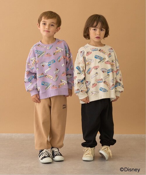 b・ROOM(ビールーム)の「【Disney】【毛玉バイバイ裏毛】ミッキー&フレンズ/総柄スウェット(スウェット・キッズ・トップグレー/ラベンダー/オートミール・150cm/120cm/130cm/140cm/100cm/110cm)」の14枚目の写真