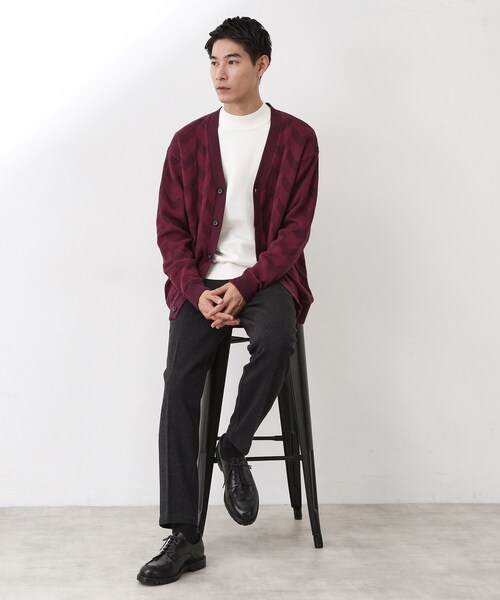 THE SHOP TK (ザ ショップ ティーケー )の「ヘリンボンニットカーディガン(カーディガン/ボレロ・メンズ・チャコールグレー/ブルーグリーン/ボルドー・02/03/04)」の10枚目の写真