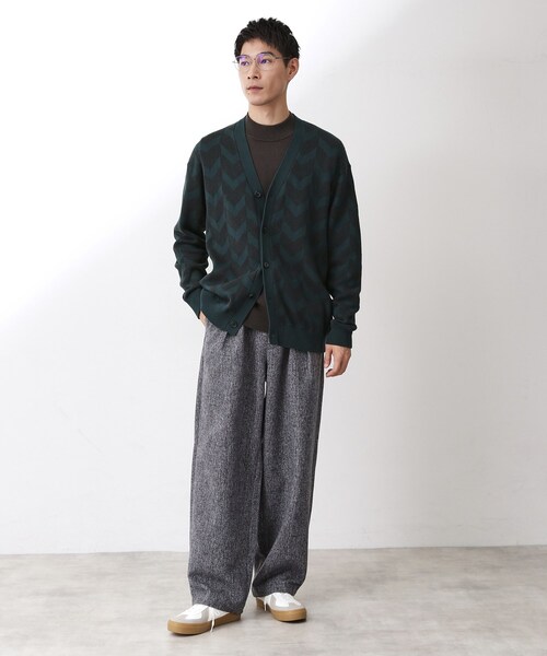 THE SHOP TK (ザ ショップ ティーケー )の「ヘリンボンニットカーディガン(カーディガン/ボレロ・メンズ・チャコールグレー/ブルーグリーン/ボルドー・02/03/04)」の14枚目の写真