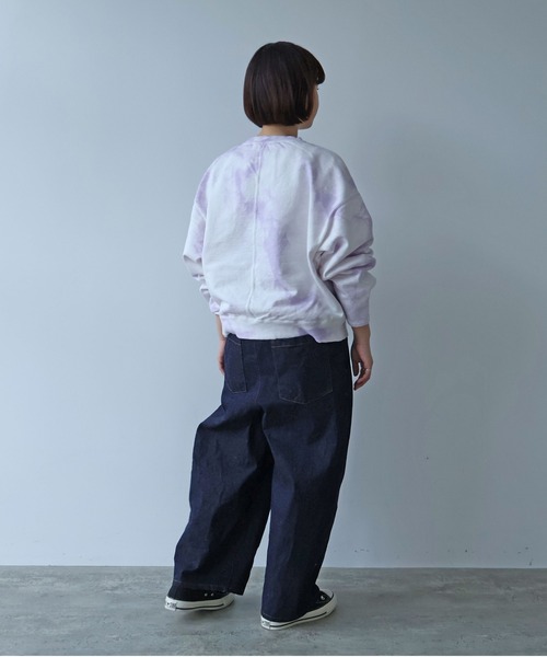 yuni(ユニ )の「●highcount コットン裏毛 ムラ染め short プルオーバー(スウェット・レディース・パープル/グリーン・FREE)」の16枚目の写真