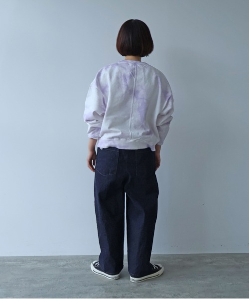yuni(ユニ )の「●highcount コットン裏毛 ムラ染め short プルオーバー(スウェット・レディース・パープル/グリーン・FREE)」の17枚目の写真