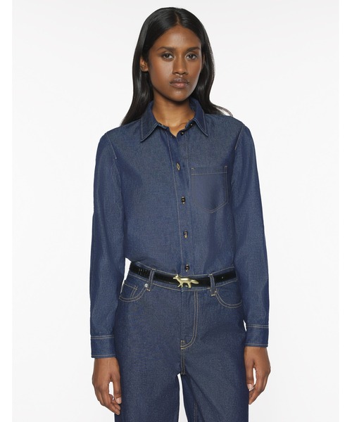 Maison Kitsune（メゾンキツネ）の「DESIGNED BACK FITTED SHIRT（シャツ/ブラウス・レディース・インディゴブルー・34/36/38/40）」の5枚目の写真