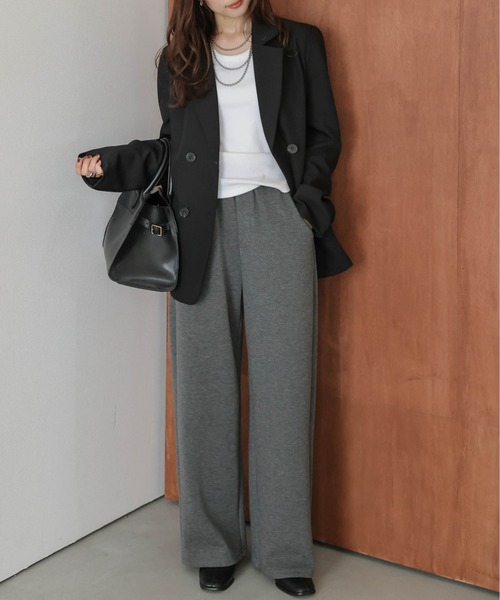 SUGAR BISKET（シュガービスケット）の「ダブル テーラードジャケット（テーラードジャケット・レディース・ブラック/グレー/ベージュ・フリー）」の4枚目の写真