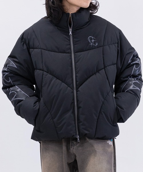 セール】【13】トライバルPuワッペン ショートパファージャケット