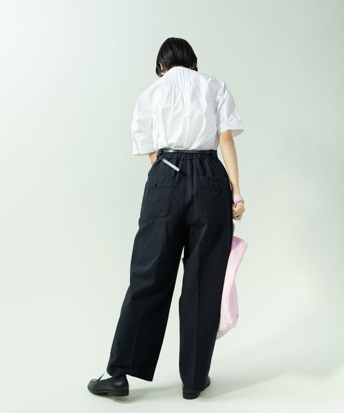 PAR ICI（パーリッシィ）の「綿麻ギャバ ストレートパンツ(セットアップ対応)（その他パンツ・レディース・ネイビー/ベージュ・FREE）」の12枚目の写真