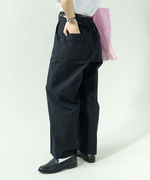 PAR ICI（パーリッシィ）の「綿麻ギャバ ストレートパンツ(セットアップ対応)（その他パンツ・レディース・ネイビー/ベージュ・FREE）」の20枚目の写真